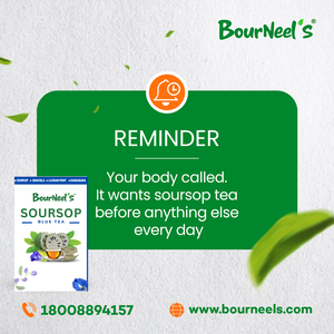 BourNeels Soursop Caja de Té Azul 20 Bolsas de té de inmersión Sin conservantes Alta vitamina C Guanábana Azul Té Kadha - Product Image 6