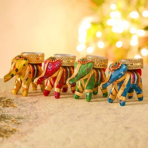 <span class=keywords><strong>Elephant</strong></span> Tea ánh sáng chủ nhựa bảng Top Home & giáng sinh trang trí nội thất cho Diwali trở lại quà tặng thanh lịch người giữ ngọn nến trang trí - Product Image 5