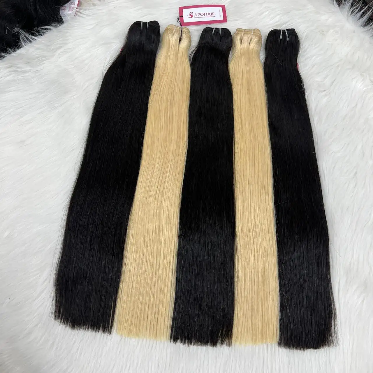 TOP QUALITÄT kein Gewirr Schwarz bis Blond Virgin Natural Straight Wavy Hair Vendors Vietnam esische Nagel haut Ausgerichtet Rohes Menschenhaar Weich