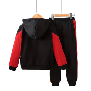 Chándal de otoño personalizado para niño y niña, ropa deportiva de color, sudadera sólida, Jersey, conjunto de pantalones, sudaderas con capucha para niños - Product Image 2