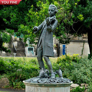 Estatua de bronce de tamaño real famosa personalizada de <span class=keywords><strong>Mozart</strong></span> - Product Image 2