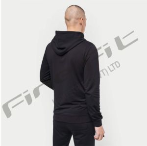 Sweat à capuche pour homme en coton mélangé de qualité supérieure Basics Heavyweight Winter Style Puff Printed Streetwear Solid Pattern Made in Portugal - Product Image 4