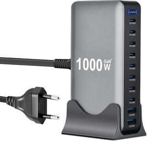 Chargeur USB C 10 en 1 et 1000W, GaN multiple, 4 ports Max PD140W/100W QC20W, station de charge rapide pour ordinateur portable, <span class=keywords><strong>iPhone</strong></span> 17, Samsung 25 - Product Image 1