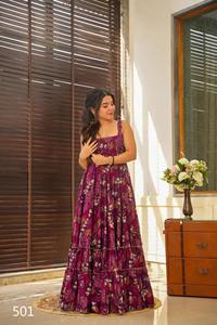 New Arrival Women's Elegant Party Anarkali Kurti Heavy Digital Printed Work <b>Suit</b> <b>Dress</b> Made Ethnic Wear Wholesale Supplier - Product Image 6