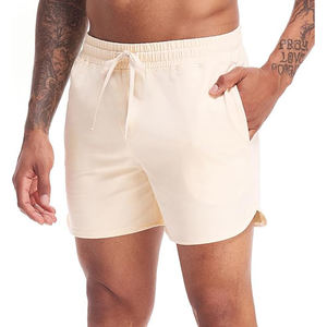 Pantalones Cortos Ligeros de Lana para Hombre, 100% Algodón, Color Sólido, Cintura Elástica Media, Casuales, Cómodos, Duraderos, para Entrenamiento - Product Image 1