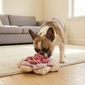 Jouet en corde pour chien, fleur de prunier artisanale, style adorable - Product Image 3
