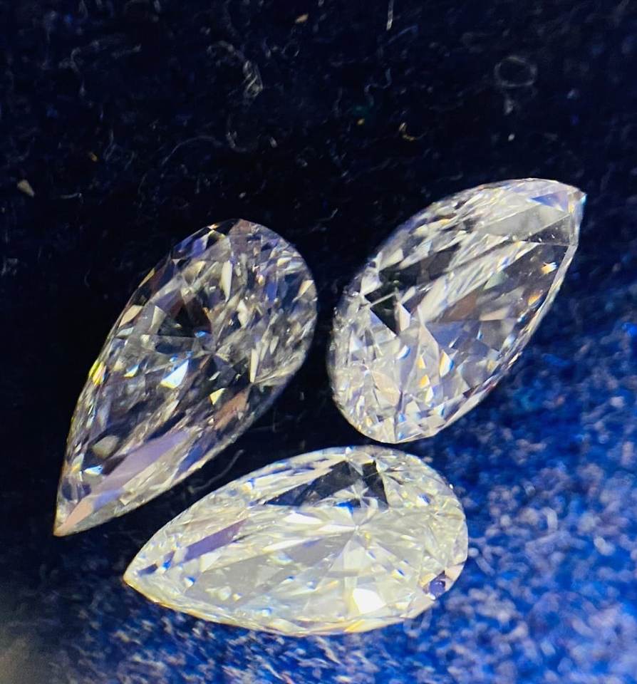 0.65 CTW Pear Shape Lab Grown Loose Diamond VVS VS Quality