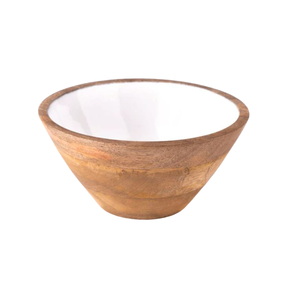 Bol décoratif en bois fabriqué à la main avec design peint, parfait pour servir des salades, des fruits ou des collations sèches avec des fournitures élégantes - Product Image 2