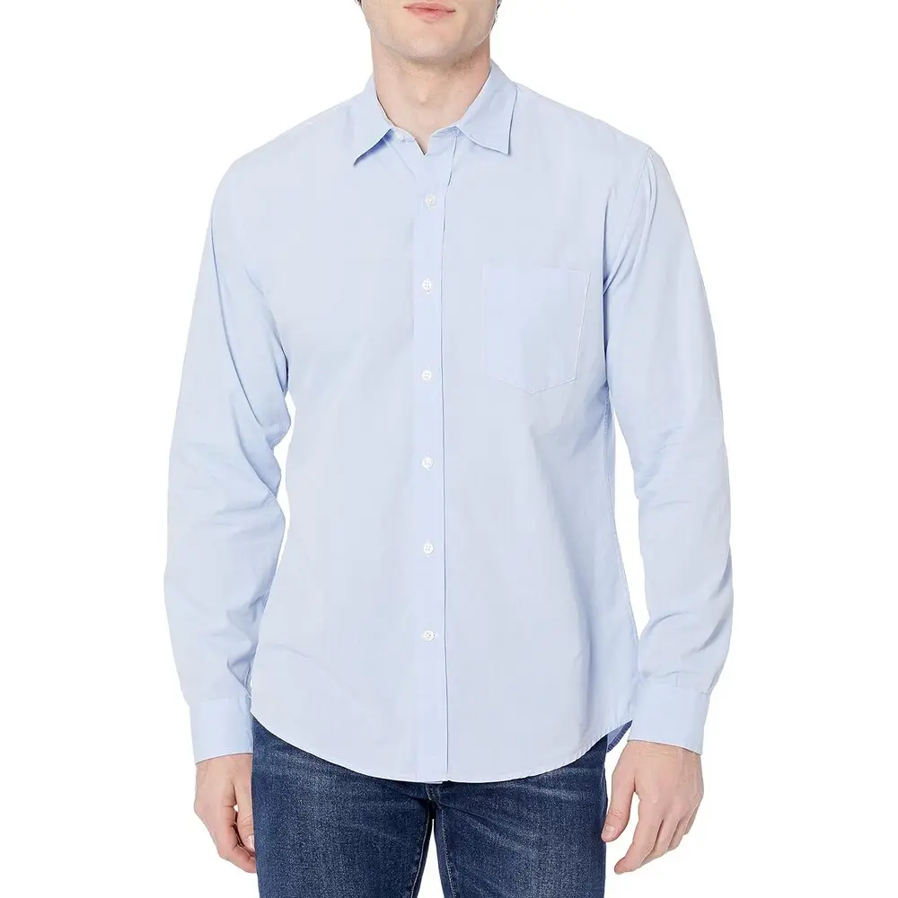 Newest Design Hot Sale Solid Color Slim Fit Long Sleeve Corduroy Casual Shirt for Men Corduroy Shirt Men
