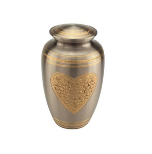 Heart Shape Printed Design <b>Urn</b> Supplier of Brass Cremation <b>Urns</b> <b>Ashes</b> <b>for</b> Sale Funeral <b>Urn</b> Keepsake Adult <b>Ashes</b> - Product Image 1