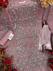 Traje gharara de Organza paquistaní de trabajo de bordado pesado de diseñador para adultos, ropa de fiesta de estilo indio moderno, precio bajo, lo último en tradicional - Product Image 2