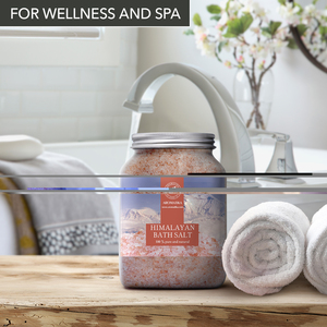Sel rose de l'Himalaya Aromatika pour le bain 1,3 kg 100% pur et non raffiné pour l'exfoliation et la détoxification du corps - Product Image 3