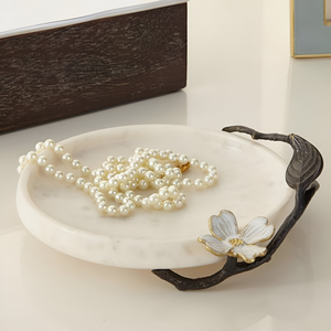 Modern Luxury Christmas Marble Tray Festive Decorative Accent for Serving Display and Holiday <b>Gifts</b> Enhances Any <b>Space</b> - Product Image 1