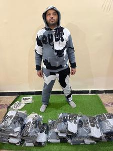 Moda Casual Camo Patrón Impreso Hombres con capucha Sudadera Otoño e invierno Hombres Tops Chándales - Product Image 6