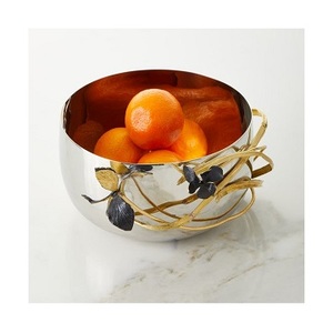 Fancy decorativo Ramazan tazón para servir diseño de hoja con tazón de acero inoxidable metal único recién llegado tazón enemigo cocina y decoraciones - Product Image 1