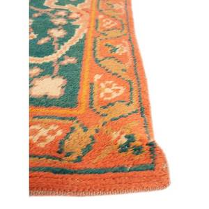 Alfombras de Lana Anudadas a Mano de Gran Tamaño Aalam, Diseño Abstracto de Medallón Rojo Naranja, Patrones Rectangulares para Pasillo, Entrada del Hogar, 9x12-Paem-371 - Product Image 4