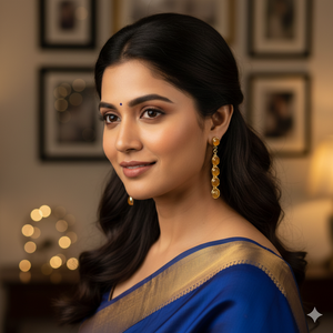 18K Gold Plated 925 Sterling <b>Silver</b> <b>Drop</b> <b>Earrings</b> Attractive Yellow Chalcedony Gemstone Vintage Style for Weddings Parties - Product Image 4