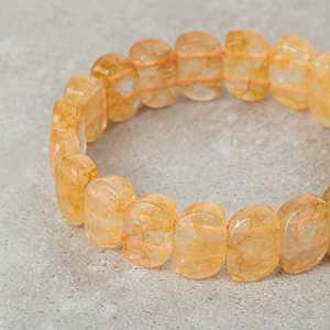 <b>Citrine</b> Natural Stone Special Cut Wide Cut <b>Bracelet</b> - Product Image 3