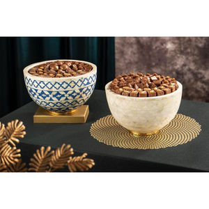 Plateau de service en chocolat pour fournitures de restaurant d'hôtel en nacre plat de service en chocolat bol de serveur de bonbons rond - Product Image 3