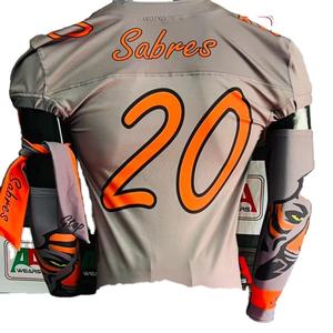 Maillot de football américain maillot de fan sublimation parent matériel de broderie en sergé grande taille personnalisé usine pakistan photo réelle - Product Image 1