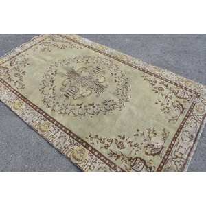 พรมขนสัตว์8.4ft สีเบจสีน้ำตาลคลาสสิกขนาด4.9 x ดีไซน์แบบเย็บปะติดปะต่อกันแบบตุรกีสำหรับห้องนั่งเล่นห้องนอนห้องโถงทำจากยางทรงสี่เหลี่ยม - Product Image 4