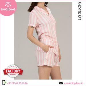 Personalizable señoras rayón de dos piezas Pama Shorts Set verano sin mangas Top Shorts azul verde opciones uso en el hogar vestido más vendido - Product Image 5