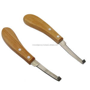 Cuchillo multifunción para pezuña de herrador, cuchillo para pezuña de doble cara, herramienta clásica con hoja de bucle de acero inoxidable para caballos de ganado - Product Image 1