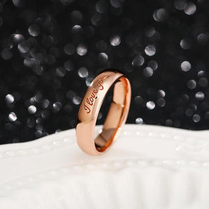 Jeulia I Love You Bague de mariage pour homme en alliage plaqué or 18 carats - Product Image 5