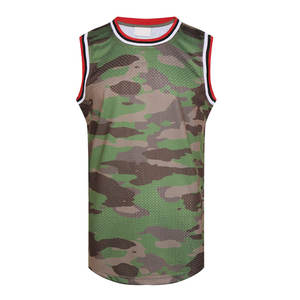 Maillot d'équipe de basket-ball à impression sublimée Camo Maillot de basket-ball de conception personnalisée Sports d'équipe Vêtements de basket-ball - Product Image 5