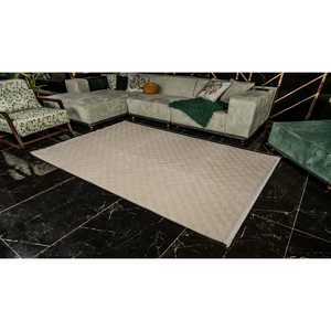 Trendo TR005 crème doux texturé Polyester fait à la machine tapis pour adolescents Rectangle peluche Pile tapis ensembles pour salon couloir - Product Image 4