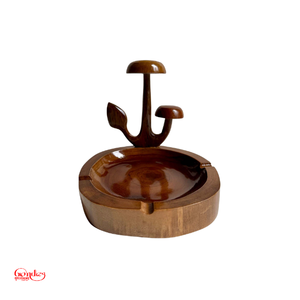 Cenicero de Madera Maciza Duradero y Portátil para el Hogar, Diseño Único de Indonesia, Multiusos, Anti-Caídas, Fácil de Limpiar, Grabado Personalizado - Product Image 1