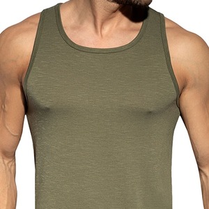 Camiseta sin mangas de punto de algodón para hombre, personalizable de talla grande, secado rápido y transpirable, estilo inglés - Product Image 2
