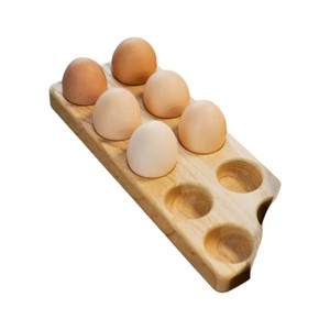 Plateau à oeufs en bois fait à la main ferme cuisine décor oeuf stockage organisateur OEM Vietnam usine - Product Image 5