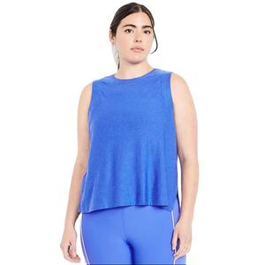 Camiseta sin mangas de tela de poliéster que absorbe el sudor para mujer, camiseta lisa atlética informal para mujer, ropa de gimnasio personalizada OEM para niñas - Product Image 3