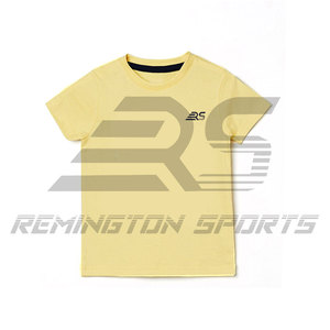 OEM 100% de algodón de alta calidad cuello redondo liso niños manga corta niños camisetas en blanco camiseta para niños - Product Image 4