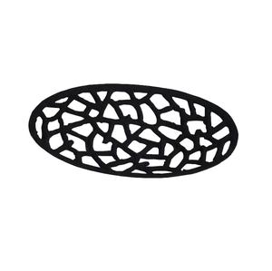 Assiettes de service en métal avec revêtement en poudre noire Vaisselle de service en aluminium pour restaurant Plateau de service pour aliments et collations - Product Image 1