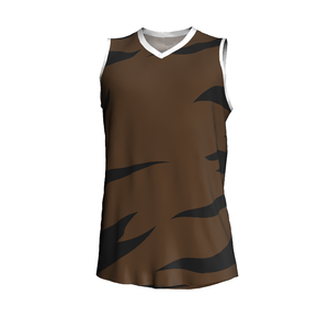 Camiseta Deportiva sin Mangas para Hombre, Cuello en V, Estampado de Camuflaje, Transpirable, de Poliéster, para Todas las Temporadas - Product Image 1