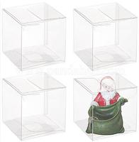 Boîte cadeau en plastique PET recyclé personnalisée pour fleurs, emballage de vente au détail hautement transparent