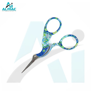 ALMAC New Arrival Classic Embroidery <b>Scissors</b> Blue <b>Floral</b> Design Coated Stainless Steel Mini <b>Scissors</b> Tailor <b>Scissors</b> - Product Image 5