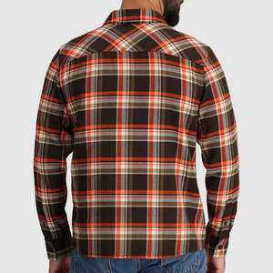 Chemise en flanelle pour homme Dixxon personnalisée en gros, 100% coton, doublée matelassée, boutons en laiton brossé, chemise en flanelle décontractée - Product Image 3