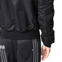 Blouson aviateur noir de haute qualité pour hommes avec col montant Premium et respirant Logo personnalisé imprimé nouveau Design prix raisonnable