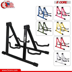 Support de guitare double à 5 cœurs en forme de A avec bras en mousse pour guitares acoustiques, électriques, basses, ukulélés et banjos - Product Image 2