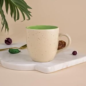 Juego de Tazas de Té de Cerámica con Puntos Beige y Verdes, Diseño Minimalista, Apto para Lavavajillas y Microondas, Ideal para Regalos y Publicidad - Product Image 2