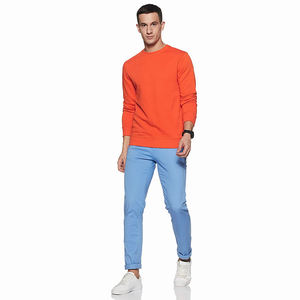 Sweats pour hommes de qualité supérieure pull de couleur orange grande taille manchette élastique sweats à séchage rapide pour adulte - Product Image 3