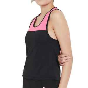 Ropa de gimnasio activa Top corto de algodón personalizado Mujeres Entrenamiento Yoga Chaleco Camisetas sin mangas al por mayor - Product Image 2