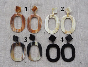 Customized Size High Quality Natural Horn Drop Earrings Daily Use Buffalo <b>Eye</b> Wear Jewelry for Women by luxury <b>crafts</b> - Product Image 2