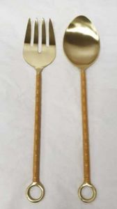 Serveur de salade de haute qualité fourchette cuillère outils de service de salade couverts Restaurant & hôtel utiliser argenterie ensemble de couverts en acier inoxydable - Product Image 3