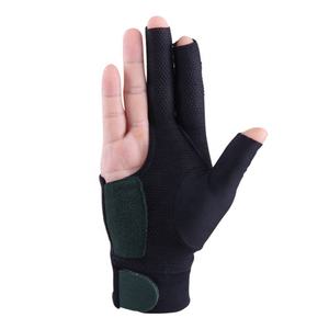 Guantes de billar elásticos izquierdos de tres dedos profesionales Premium con protección de manos estirable para entrenamiento de tiradores - Product Image 4