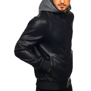 Chaqueta de béisbol de cuero para hombre bordada de chenilla personalizada, chaqueta universitaria personalizada para hombre, chaqueta de cuero de invierno para moto - Product Image 4