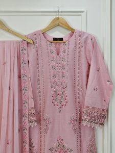 Collection de costumes de luxe 3 pièces de Ssumaira tenue pakistanaise indienne brodée formelle Salwar Kameez Dupatta pour les fêtes d'été - Product Image 2